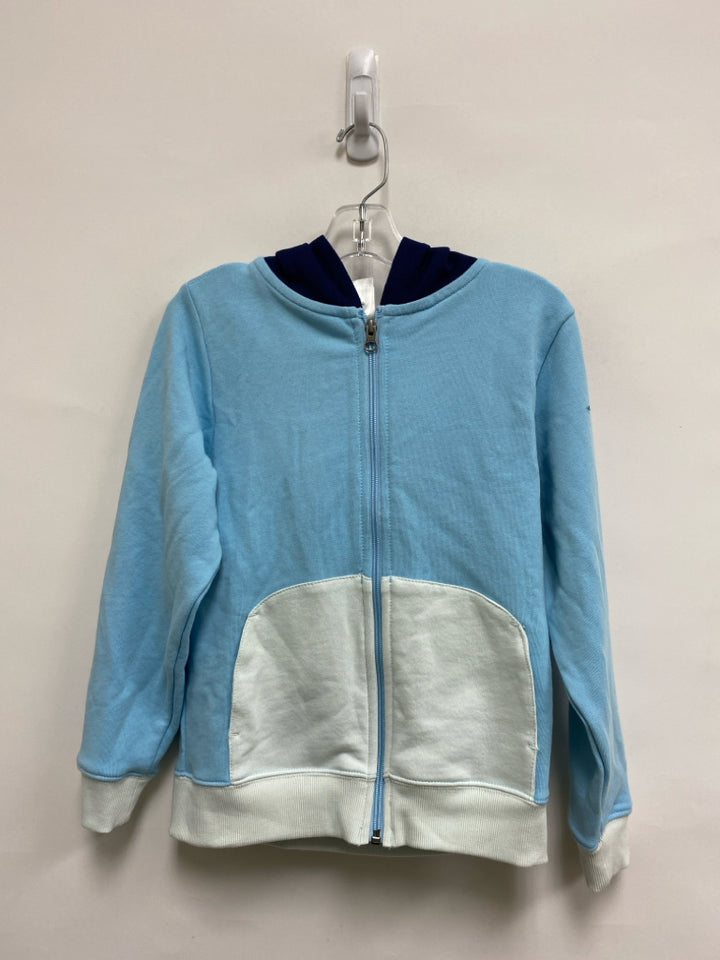 hanna Andersson SIZE 8 Blue Navy Bluey Zip Down Hooded Boy&