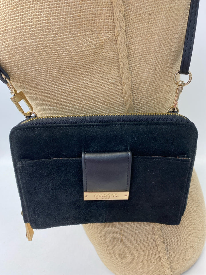 Spartina Black Suede Crossbody