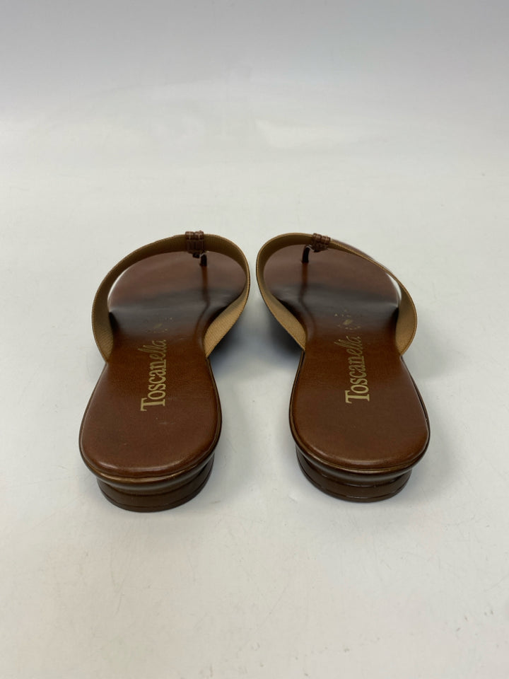 Size 7 Brown Iridescent Sandals
