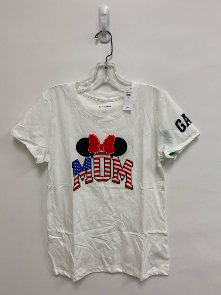 NWT Gap Size M White Red/Blue Mickey Mouse Ladies Top