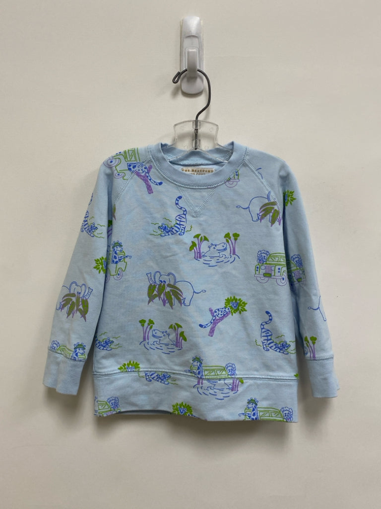 Beaufort Bonnet Co. SIZE 18-24M Powder Blue Purple/Green Zoo Animals Girl&