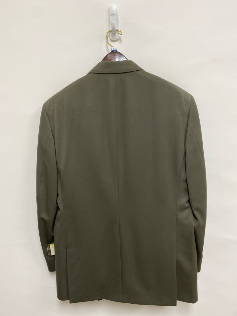 NWT Murano Size 42R Dark Olive Double-Breasted Wool Men&