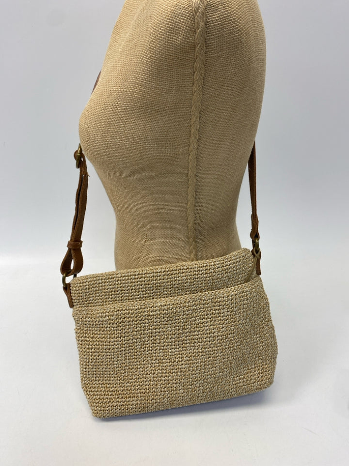 Sak Tan Woven Crossbody