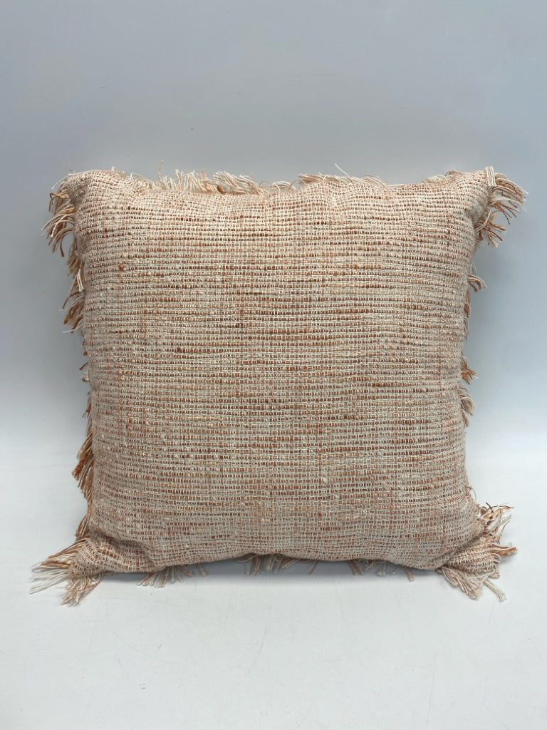 Coral White Speckles Pillow