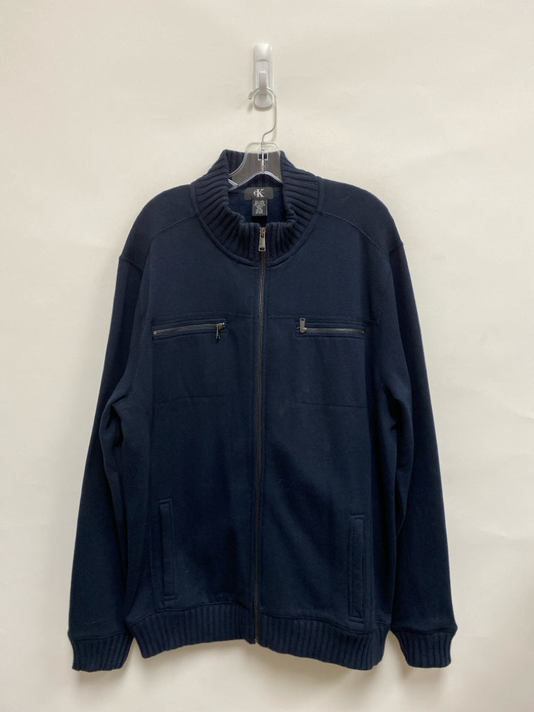 Calvin Klein Size XL Navy Zip Down Men&