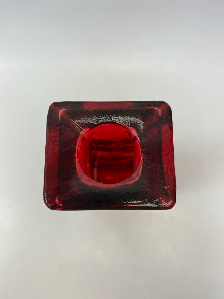 Red Glass Decanter