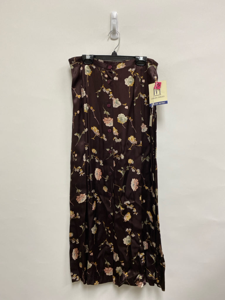 NWT Size 12 Dark Brown Floral Ladies Skirt