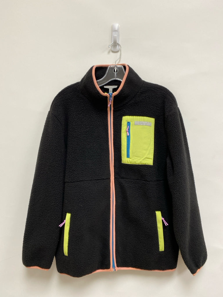 NWT Ocean + Coast Size L Black Coral/Green Trimmed Fleece Ladies Jacket