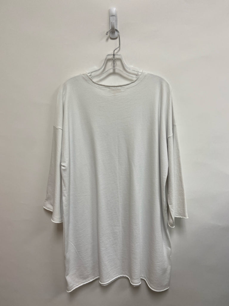 Eileen Fisher Size L White Pocket(s) Tunic Ladies Dress