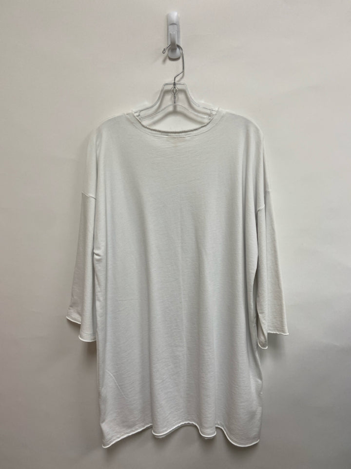 Eileen Fisher Size L White Pocket(s) Tunic Ladies Dress