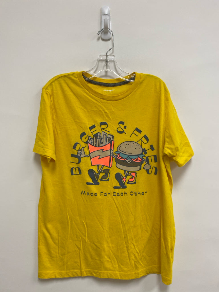 Old Navy SIZE 14/16+ Yellow Gray/Orange Food Boy&