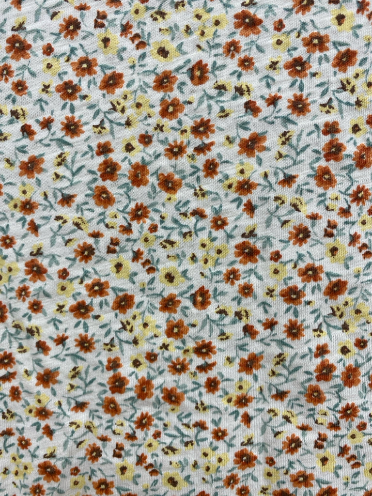 SEZANE Size XS Cream/Green Orange/Yellow Flowers Ladies Top