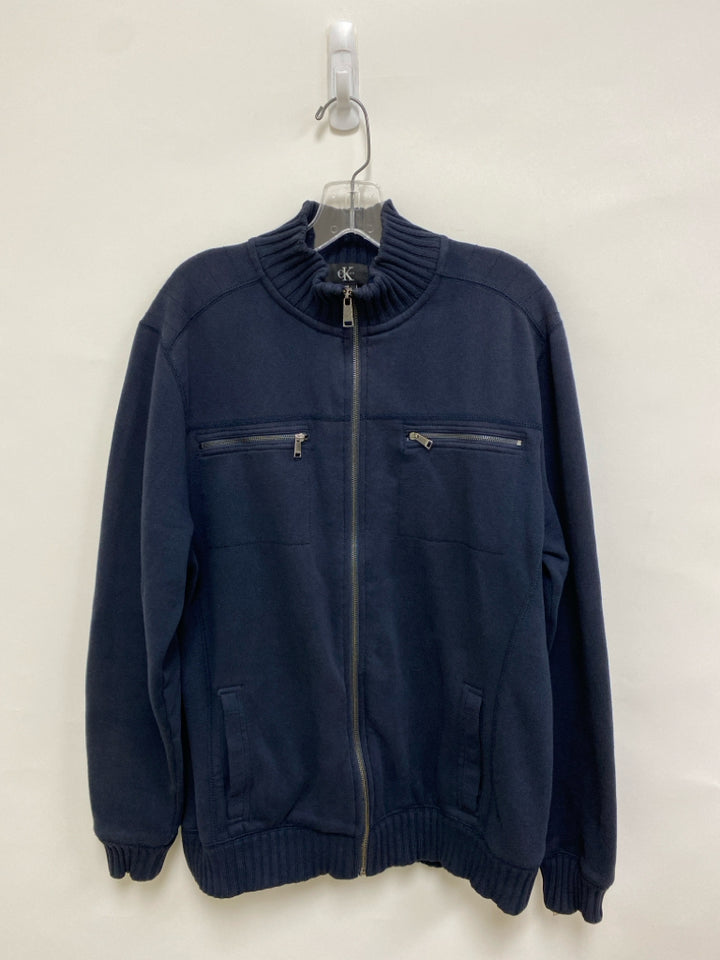 Calvin Klein Size L Navy Zip Down Men&