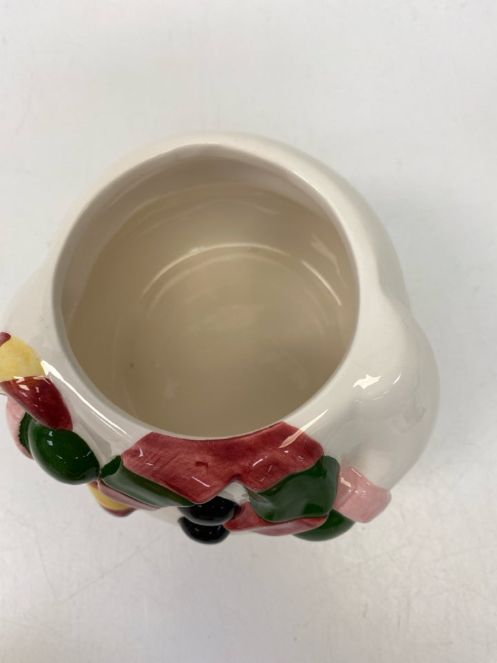 White Multi Color Snowman Ceramic Christmas