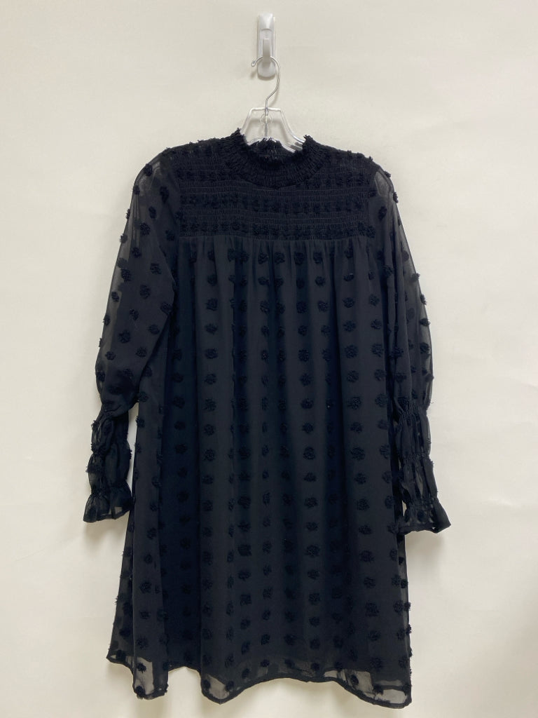 THML Size M Black Swiss Dot Ladies Dress