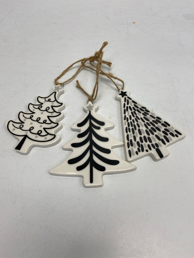 Cream Black Ceramic Ornaments