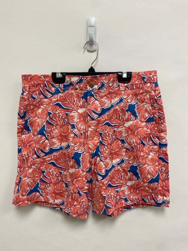 Vineyard Vines Size 32 Coral/White Blue Tropical Men&