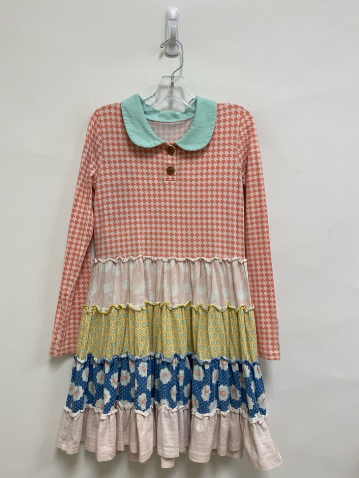 Shrimp&amp;Grits Kids SIZE 11/12 Aqua/Coral Yellow Assorted Print Girl&