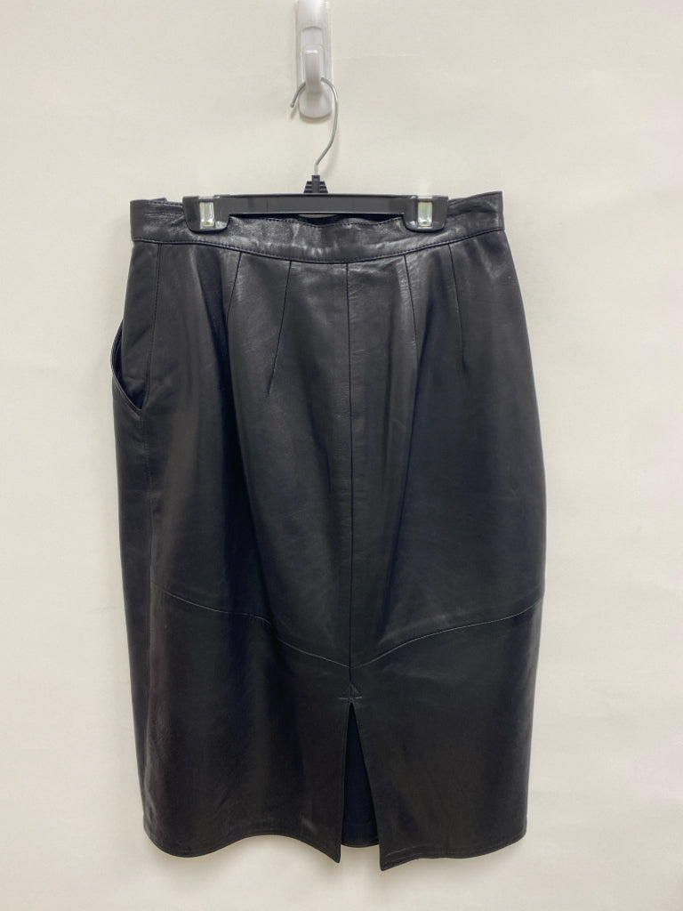Size 10 Black Leather Ladies Skirt
