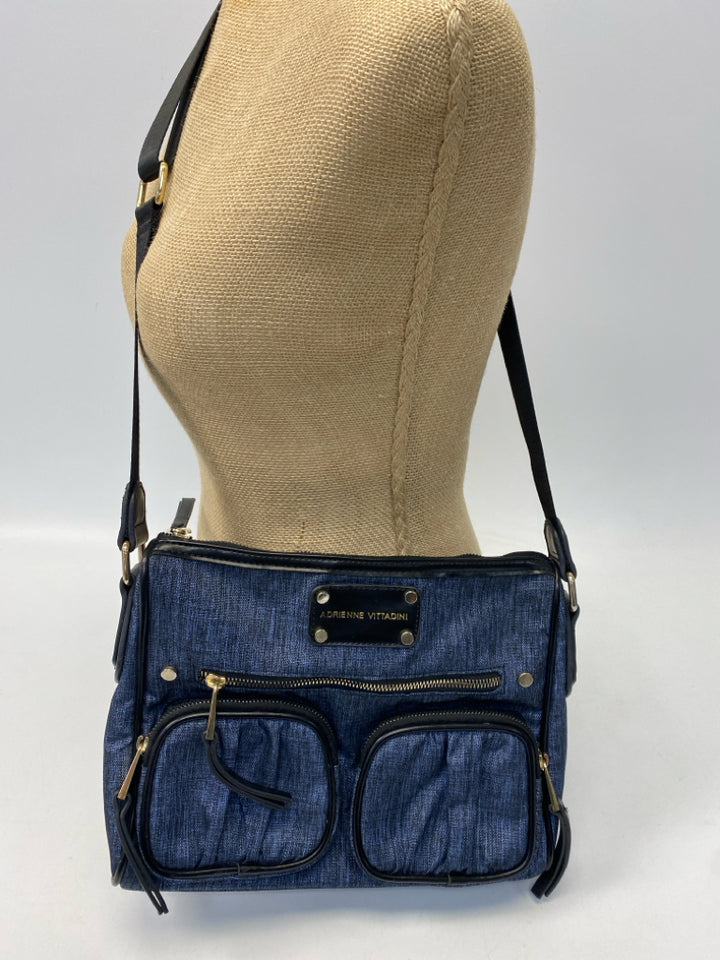 ADRIENNE VITTADINI Blue Black Crossbody