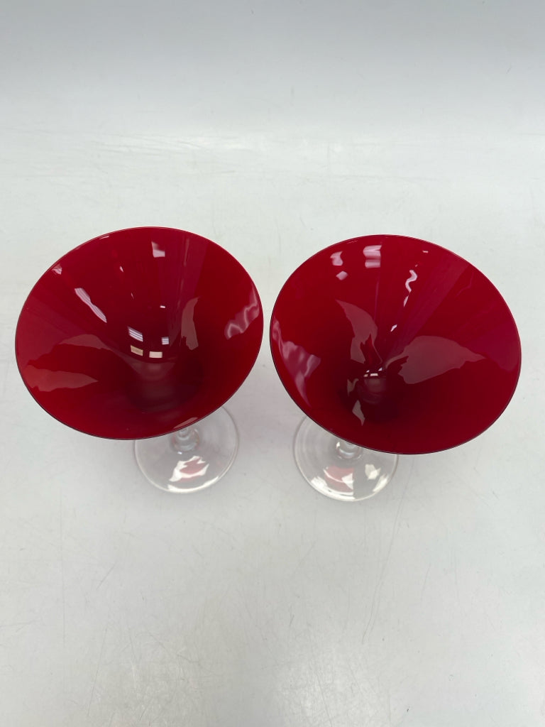 Red Clear Glassware