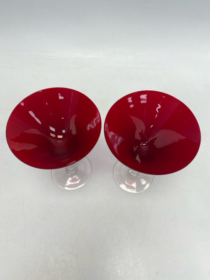 Red Clear Glassware