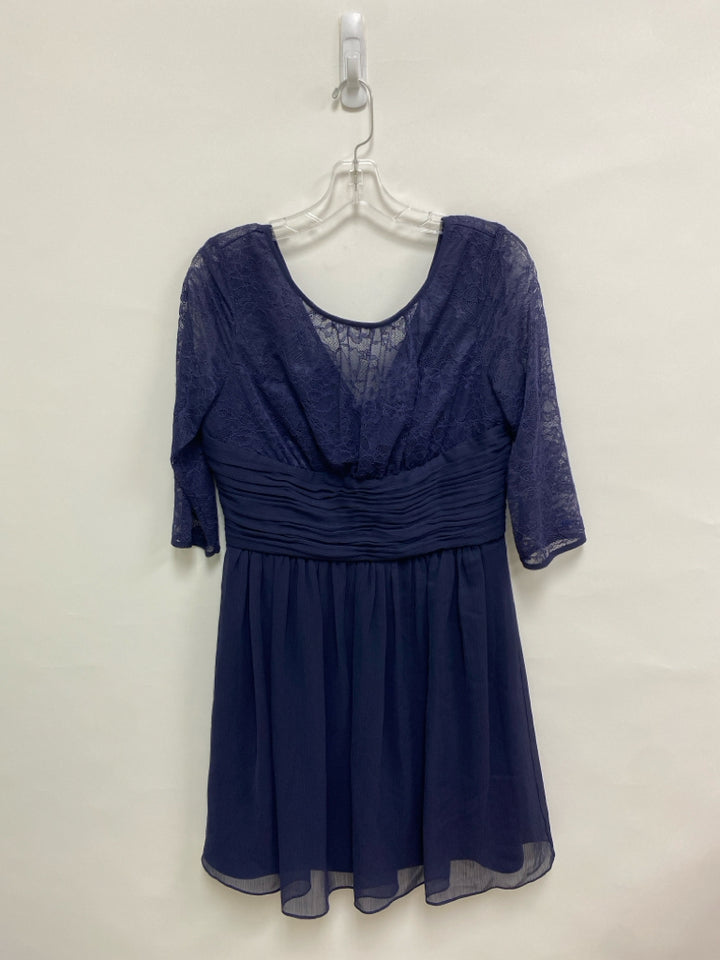 Max and Cleo Size 12 Navy 3/4 Sleeve Ladies Dress