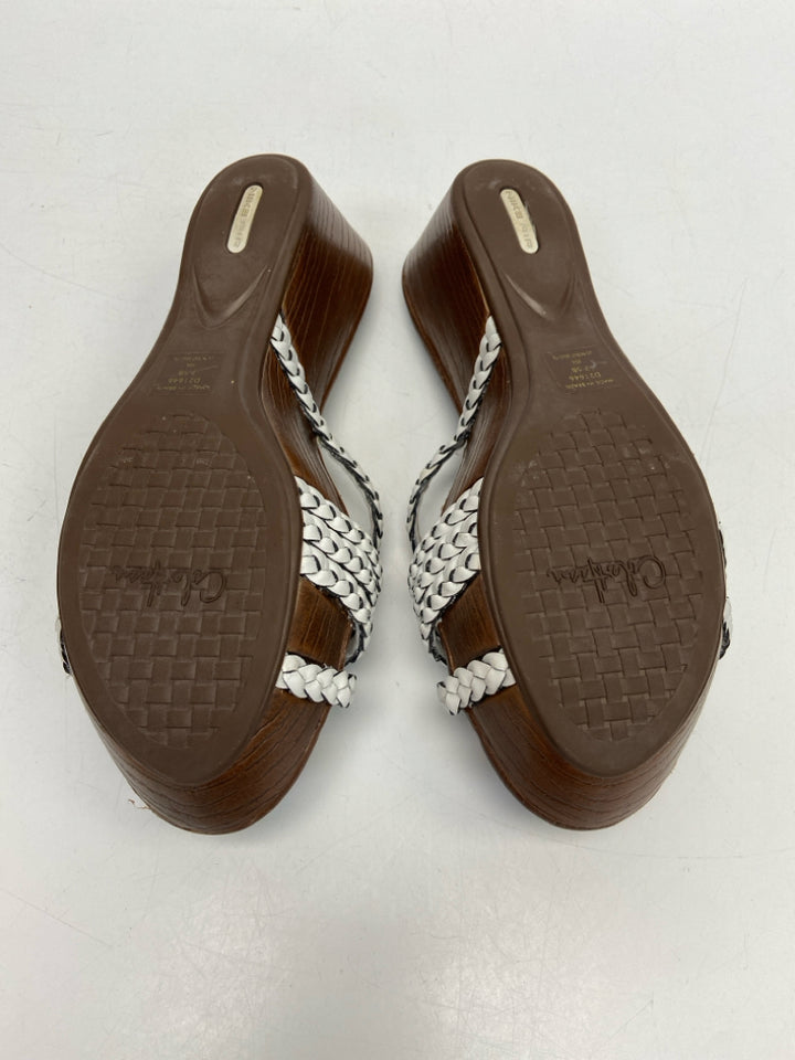 NWOT Cole Haan  Size 7.5 White Braided Sandals