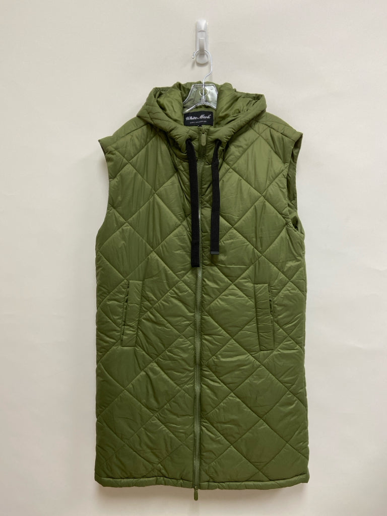 White Mark Size L Green Quilted Ladies Vest