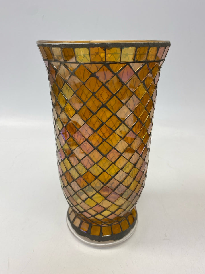 Amber Diamond Print Candleholder(s)