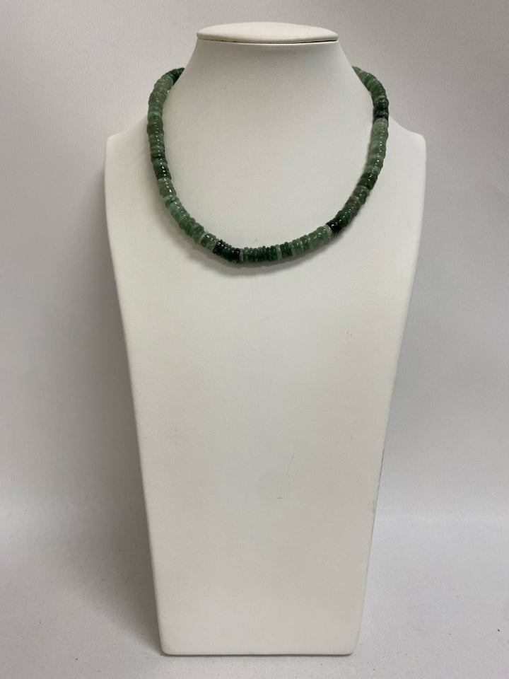 Green Sage Beaded Necklace