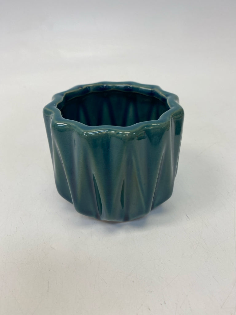 Turquoise Ceramic Planter