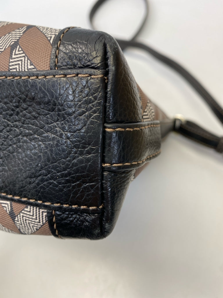 Brighton Black Cream/Brown Print Crossbody