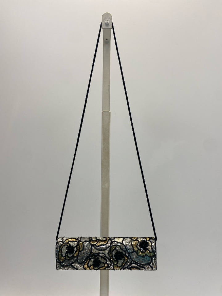 Black Gold Sequined Handbag