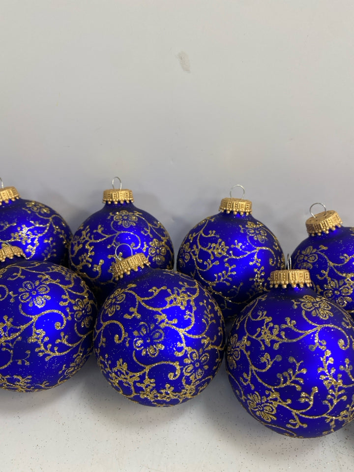 Royal Blue Gold Ornaments