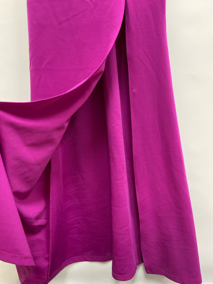 NWT LuLus Size L Magenta Rhinestone Maxi Ladies Formal Dress