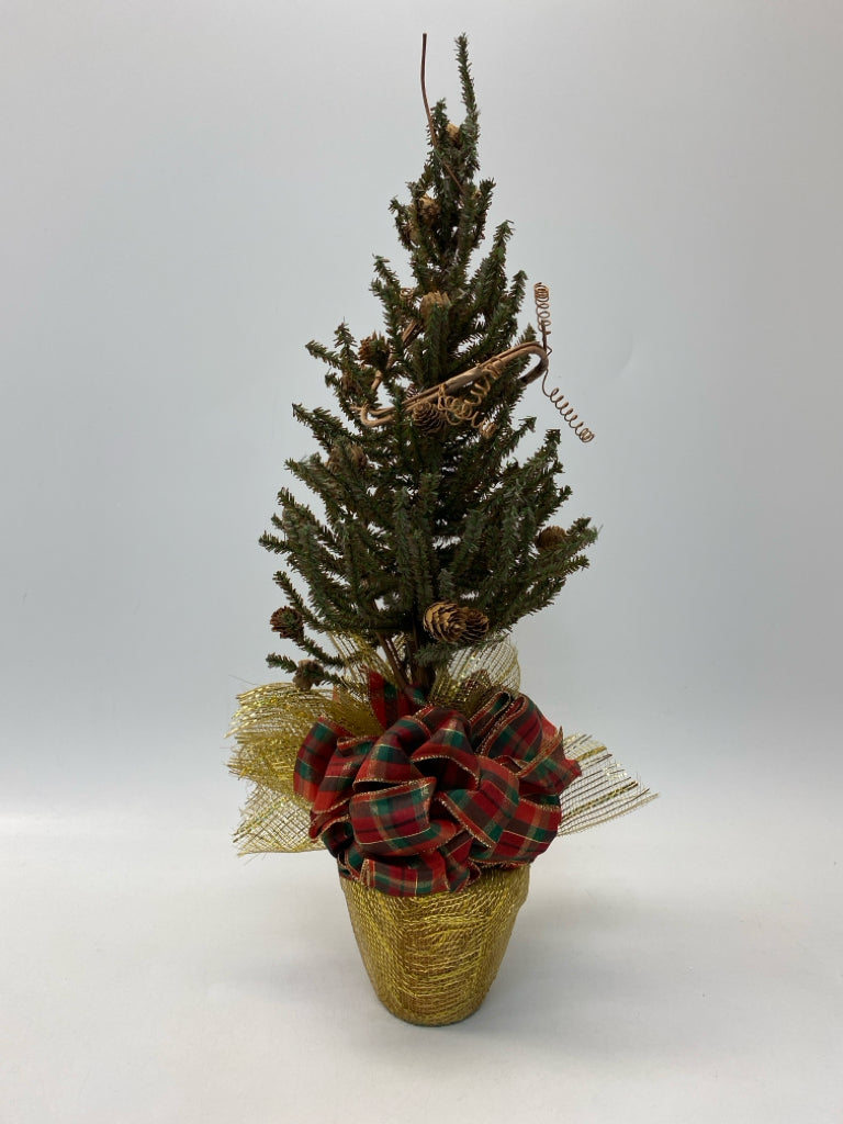 Green/Gold Red Pinecone Christmas