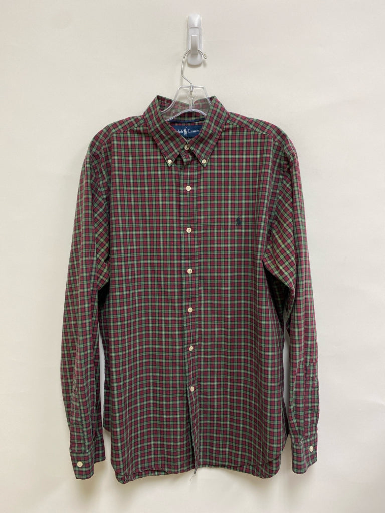 Ralph Lauren Size L Red Green/Navy Plaid Men&