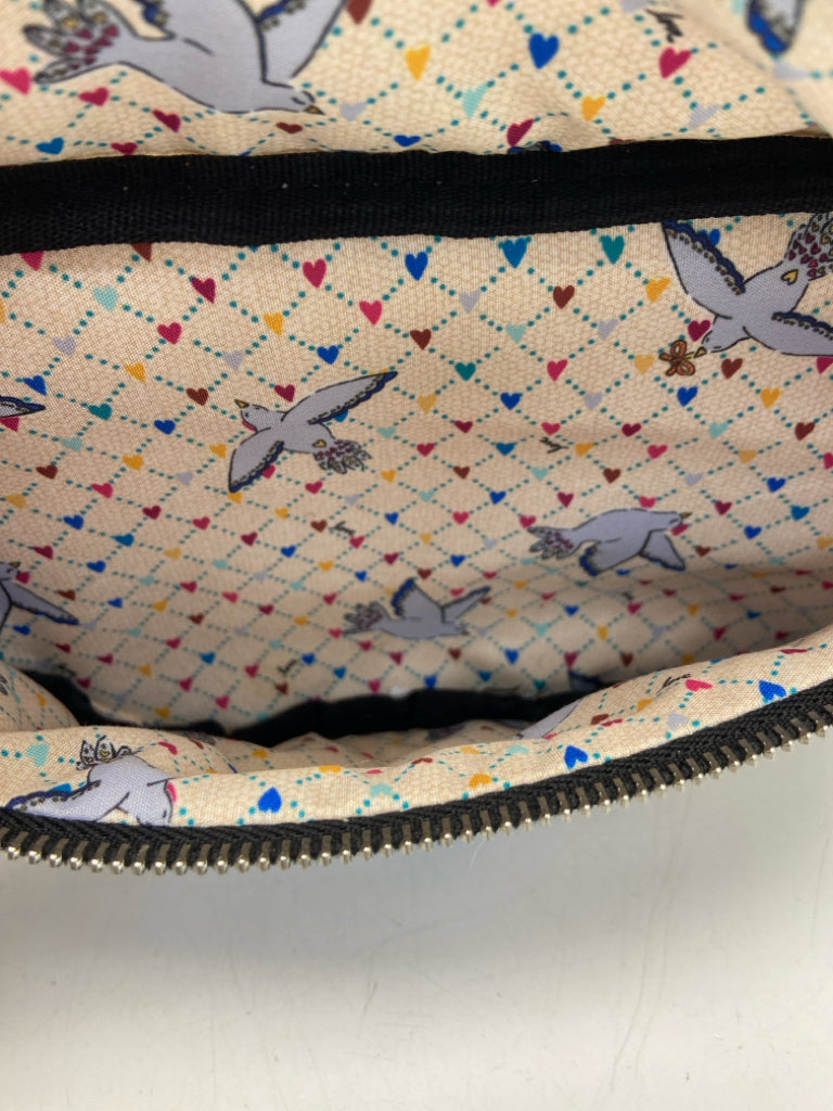 Brighton Cream Multi-Color Word(s) Belt Bag