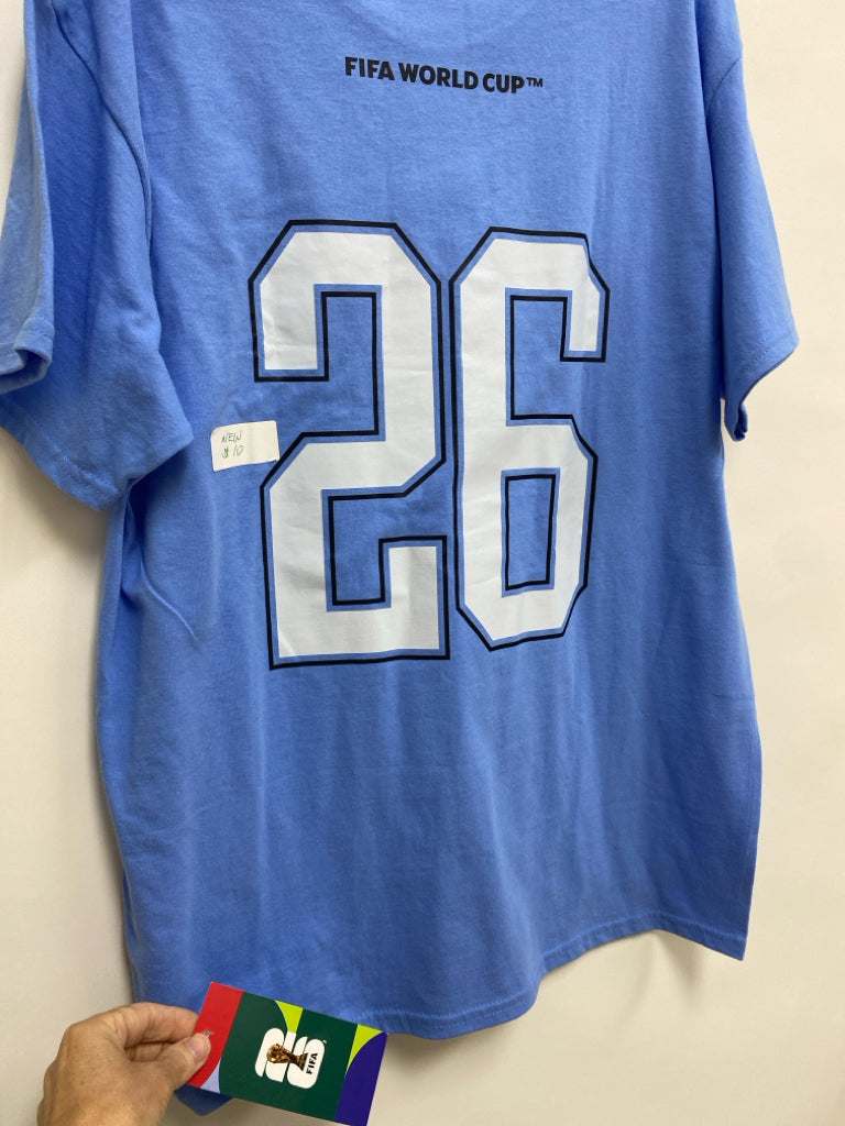 NWT Size L Powder Blue White/Black Soccer Men&
