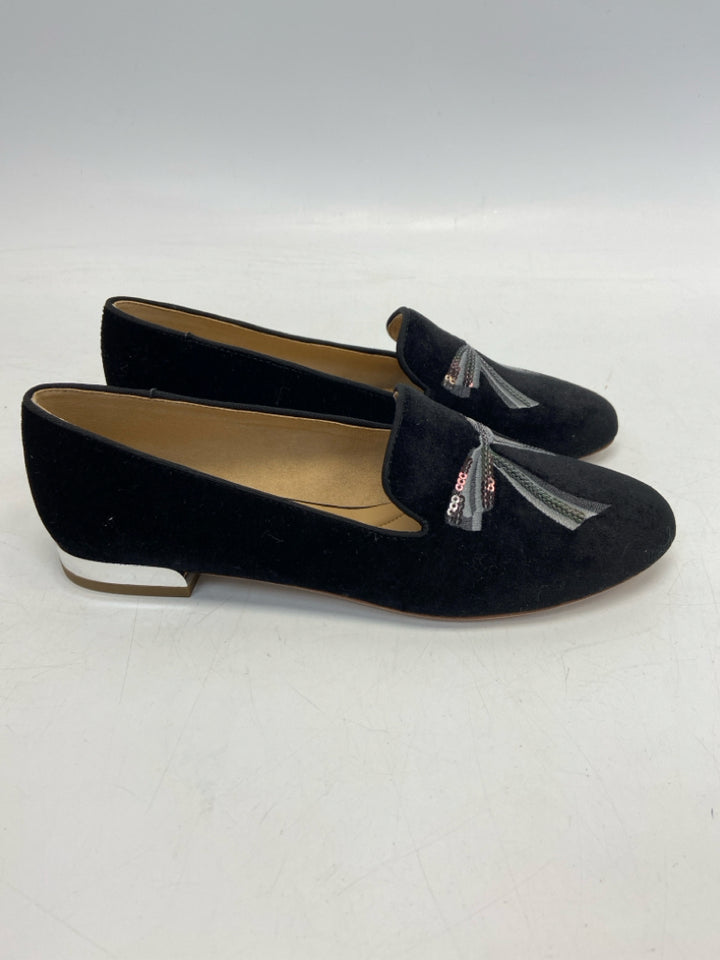 NWOT Talbots US Shoe Size 6.5 Black Gray Bow(s) Flats