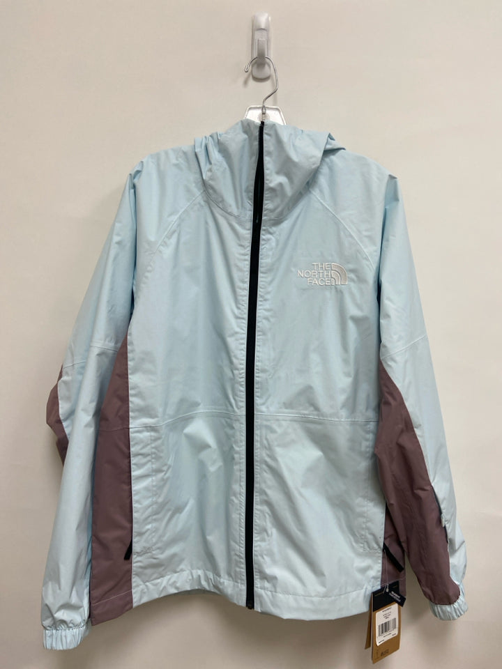 NWT North Face Size S Pale Blue Hooded Zip Down Men&
