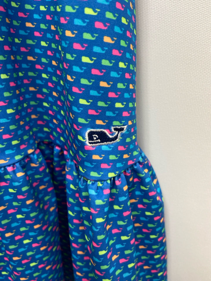 Vineyard Vines SIZE 10/12 Blue Multi Color Sleeveless Girl&