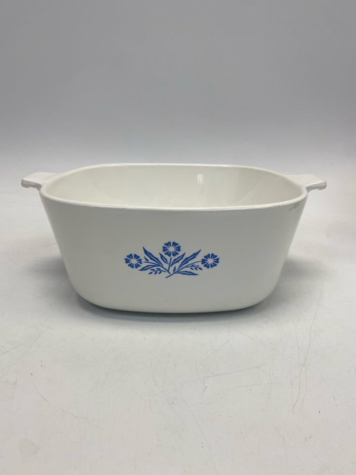 Corningware White Blue Flowers Bakeware