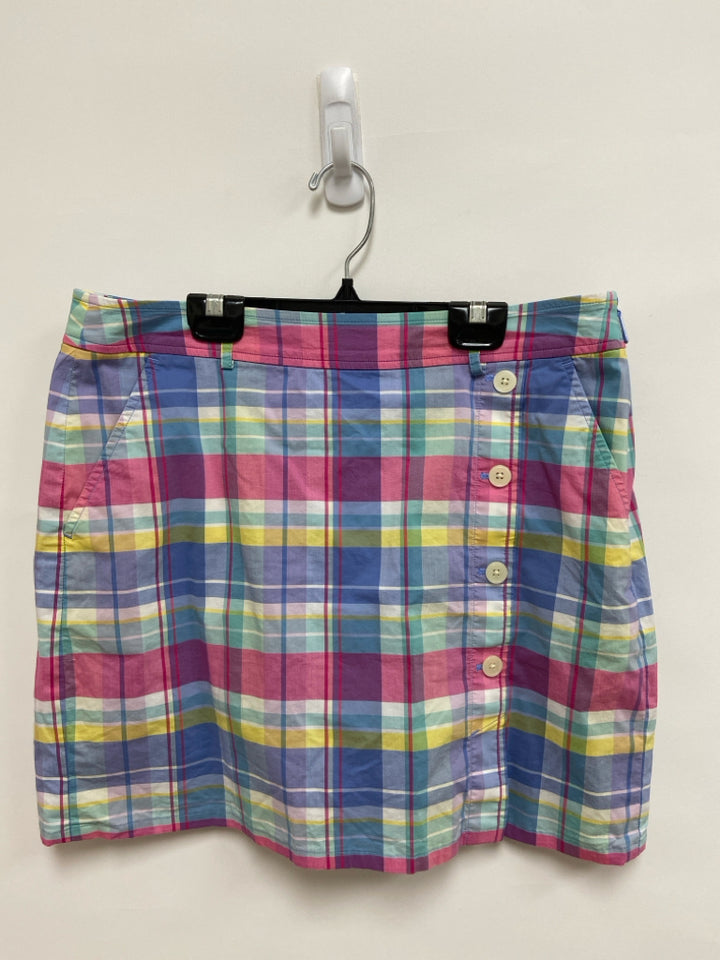 Ralph Lauren Size 8 Blue Pink/Yellow Plaid Athletic Skort