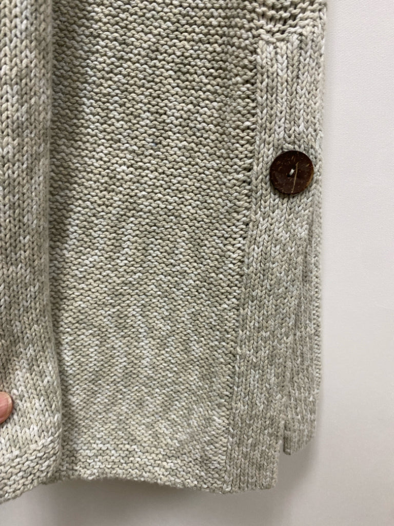 J Jill Size S Beige Gray Mottled Crochet Ladies Sweater