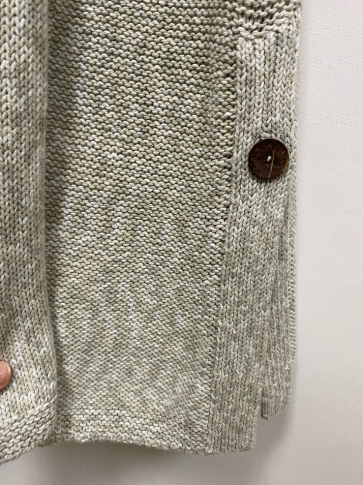 J Jill Size S Beige Gray Mottled Crochet Ladies Sweater