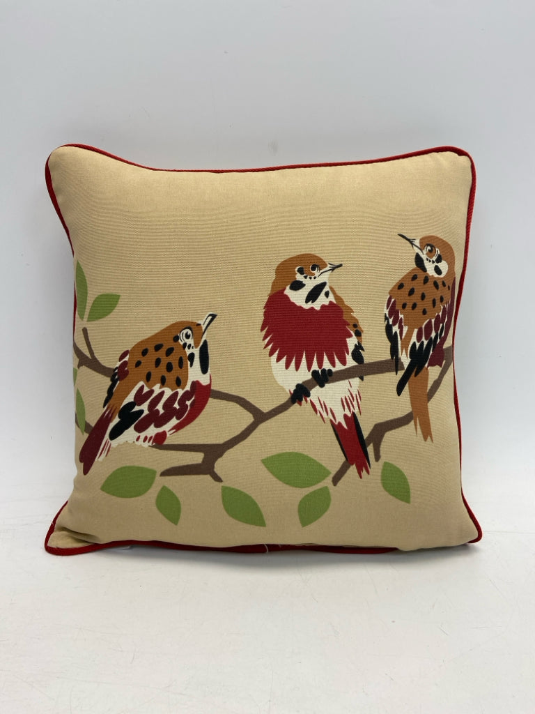 Khaki Red/Brown Pillow