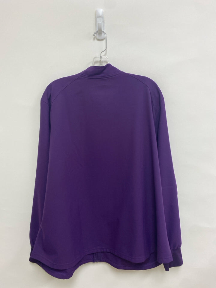 SIZE  2X Purple Zip Down Plus Size Jacket
