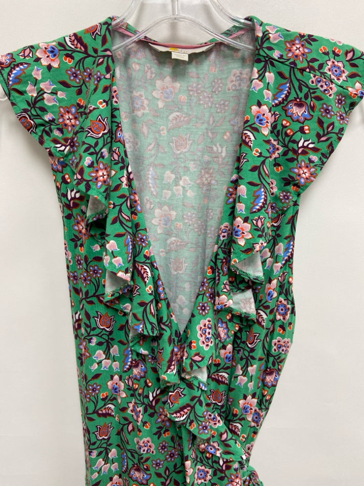 Boden Size 12 Teal Green Pink/Purple Acanthus Maxi Ladies Dress